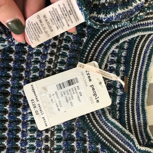 Free people short sleeve metallic sweater dress - Picture 7 of 8